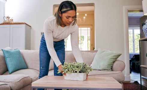 Shot of a young woman tidying her living room The Surprising Benefits of Rearranging a Room